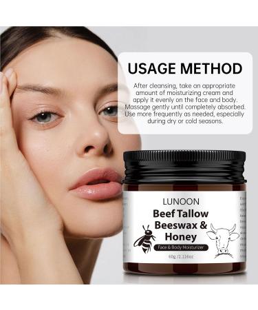 Face Repair & Body Moisturizer Cream - Beef Tallow Beeswax & Honey for Dry Skin Repair | Firming & Even Skin | 2.11 Oz - Buy Online on SooperMarket.com