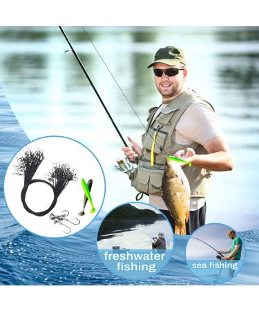 75PC Fishing Accessories Set | 40PC Steel Leaders Rubber Fish & Jig Heads for Freshwater & Saltwater | Ultimate Fishing Gear - Buy Online on SooperMarket.com