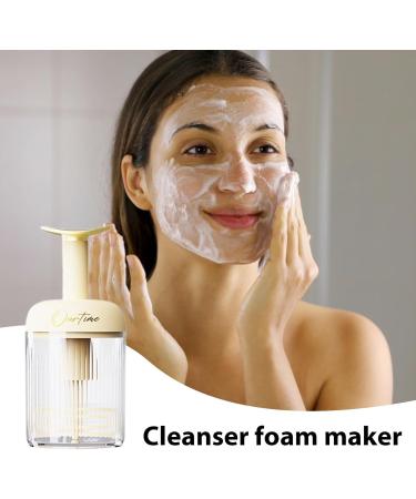 Foam Maker for Face Wash - Transparent Manual Facial Cleanser Foamer Type - Fine Foam Skincare Cleaner Tools for Face Cleanser Shampoo Shower Gel Deep Cleansing Light Yellow - Buy Online on SooperMarket.com