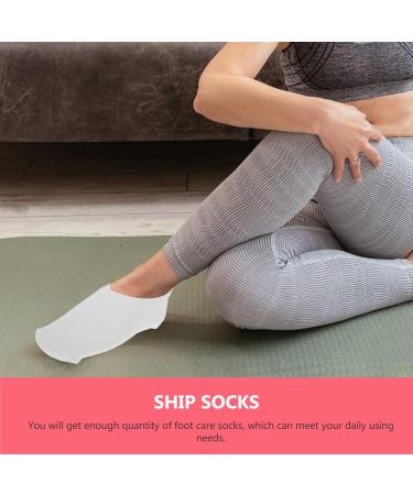 Minkissy Moisturizing Socks - 4 Pairs of Cotton Spandex Foot Bath & Heel Care for Dry Feet - Overnight Elastic Stockings for Women - Buy Online on SooperMarket.com