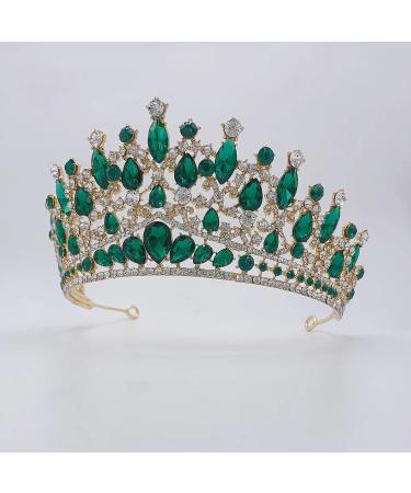 Mr. Green Queen Crown for Women - Crystal Wedding Tiara for Bride - Princess Tiara Diadem - Prom Pageant Hair Accessories - Buy Online on SooperMarket.com