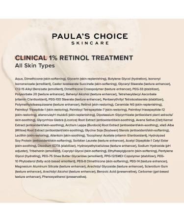 Paula's Choice CLINICAL 1% Retinol Treatment - Anti-Aging Serum with Vitamin C & Peptides - 30ml - Buy Online on SooperMarket.com