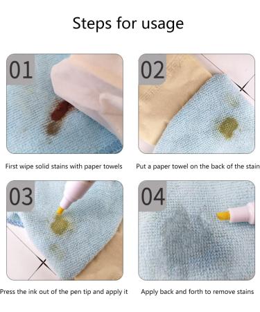 Portable Stain Remover Pen Decontamination Pen Dust Oil Stain Cleaning For Women Stain Remover Pen For Clothes Stain Remover Pen For Clothes And Fabric - Buy Online on SooperMarket.com
