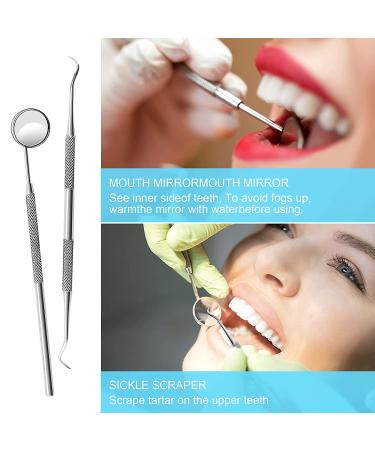 6 Pack Dental Tools Set - Professional Stainless Steel Oral Care Kit with Case | Tooth Scraper, Plaque & Tartar Remover - Buy Online on SooperMarket.com