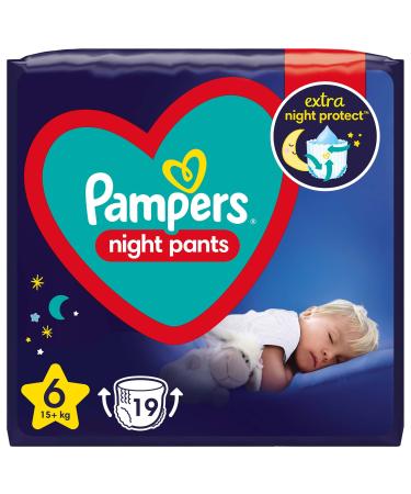 Pampers Night Pants Diapers Size 6 (15+ kg) 19 Diapers Night Diapers Provide Protection All Night