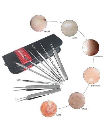 OETUIOW 9pcs Blackhead Remover Tool Kit - Professional Pimple Comedone Extractor Set for Pimples, Blackheads, Zit Removal - Forehead, Facial, and Nose - Buy Online on SooperMarket.com