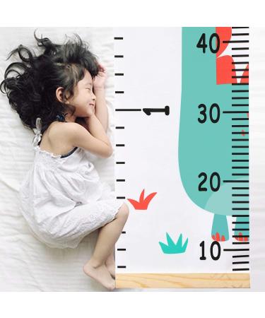 Kids Height Growth Chart Wall Hanging - Dinosaur Theme - 79 x 7.9 inches - Measure Baby Girls Boys Toddlers Bedroom Decor - Buy Online on SooperMarket.com