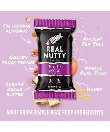 FBOMB Keto Bar - Maple Pecan | Low Sugar, 7g Net Carbs, All-Natural Snack Bars | Gluten-Free, Paleo Friendly (12 ct) - Buy Online on SooperMarket.com