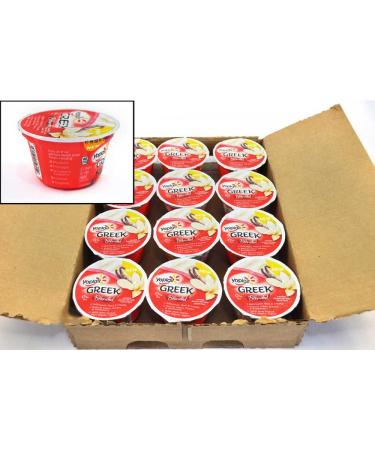 Yoplait Greek Blended Vanilla Yogurt, 5.3 Ounce -- 12 per case.