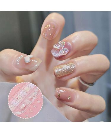 3D Nail Charms 2 Boxes Multi-Shape Aurora Bow Butterfly Flower Nail Art Charms Nail Pearls Rhinestone Caviar Beads Crystal Nail Gems for Nail Art Decoration DIY Crafts (A) - Buy Online on SooperMarket.com