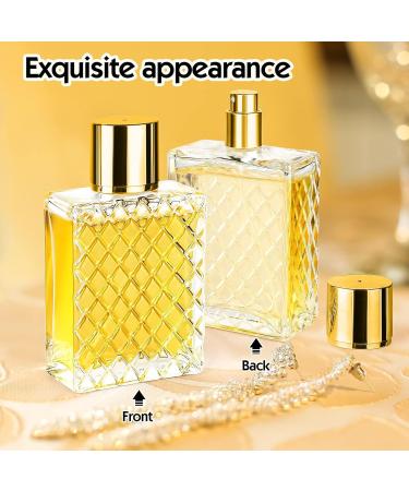 Ysimple 2 Pack 100ml Perfume Atomiser Portable Clear Empty Glass Perfume Spray Bottles Refillable Perfume Atomizer Large Cosmetic Fine Mist Atomizer for Travel(Gold) 100ml Gold - Buy Online on SooperMarket.com