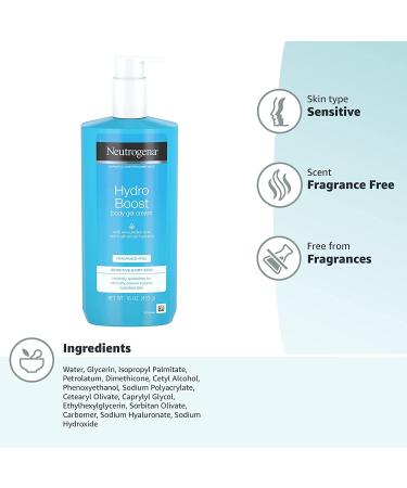 Neutrogena Hydro Boost Body Gel Cream 16 oz - Deep Hydration & Lightweight Moisture - Buy Online on SooperMarket.com