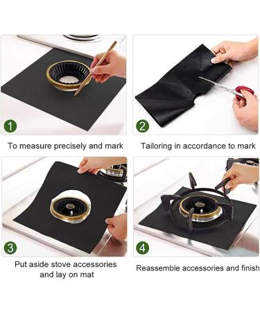 Stove Burner Cover Double Thick Reusable Non Stick Heat Resistants Stove Protector Cuttable Stove Burner For Kitchen Canisters Bathroom (Silver One Size) Silver One Size - Buy Online on SooperMarket.com