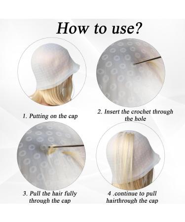 Roinaaid Highlighting Hood for Hair Dye | Reusable High-Gloss Streak Hood Set - Perfect for DIY Coloring & Styling - Buy Online on SooperMarket.com