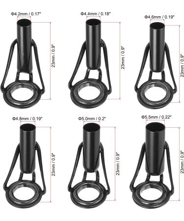 PATIKIL Fishing Rod Tip Repair Kit - 6pcs Stainless Steel Stake Ring Guide Replacement for Saltwater & Freshwater Fishing | 4.2-5.5mm - Buy Online on SooperMarket.com