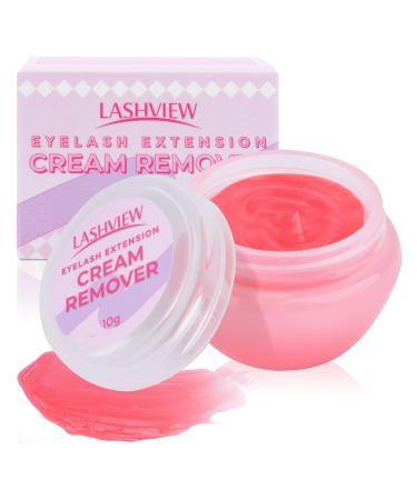 LASHVIEW Eyelash Extension Remover Cream Rose Flavor Cream Lash Remover for Lash Extensions 10g