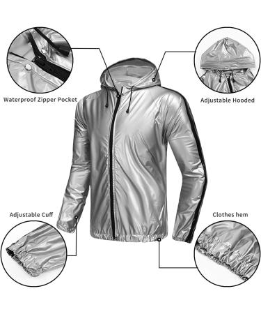 MulYeeh Heavy Duty Full-Zip Sauna Suit for Weight Loss - Silver X-Large - Buy Online on SooperMarket.com
