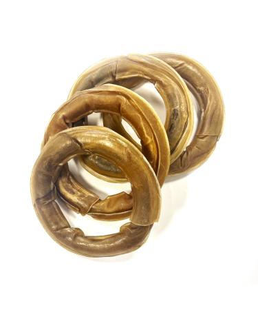 Rawhide Ring Large x 5 Natural Rawhide Dog Treats LOD3