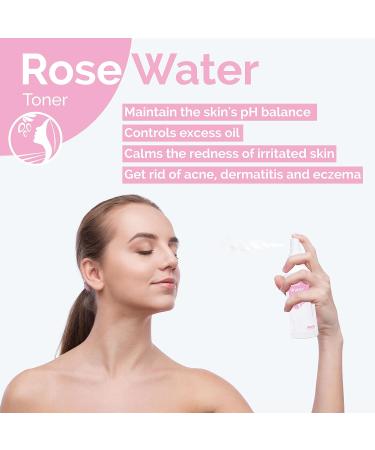 Fatima's Garden 100% Organic Rose Water Toner Spray - 3.4 Fl oz/100ml (Pack of 1) | ECOCERT & USDA Certified | For Face, Body, Hair | Vegan & Cruelty-Free - Buy Online on SooperMarket.com