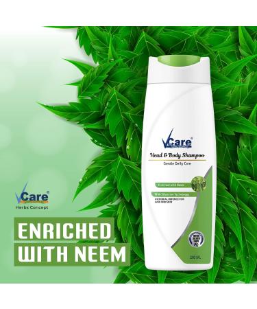 VCare Head & Body Shampoo for Hair & Skin 200 ml (Pack Of 1) Enriched with Neem and Silver Iron Technology - Buy Online on SooperMarket.com