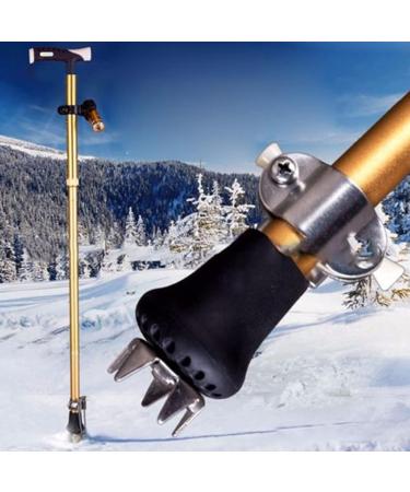 Cane Ice Grip Attachment Outdoor Non-Slip Walking Mobility Crutches Ice Grip Hiking Pole Tip with Protective Rubber Pads - Buy Online on SooperMarket.com