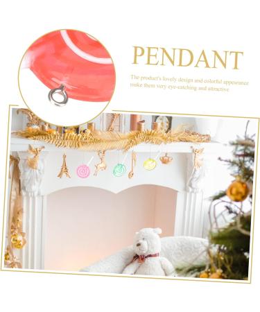 ibasenice 18 Pcs Lollipop Model Tree Hanging Ornaments Candy Cane Decoration Lollipop Props Miniature Landscape Decor Rainbow Swirl Lollipop Toys Models Plastic Child House Window 6X3.2CMx3pcs 1 - Buy Online on SooperMarket.com