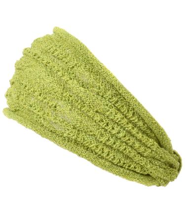CHARM Mens Headband Lightweight Cotton - Womens Head Band Mesh Hair Accessory Unisex Wrap Green