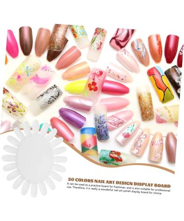 minkissy 1 Nail Gel Polish Nail Polish Display Wheel Nail Art Display Wheel Nail Gel Color Card Nail Art Display Board Nail Polish Rack Nail Art Tips Ribbon Sun Flower Manicure - Buy Online on SooperMarket.com