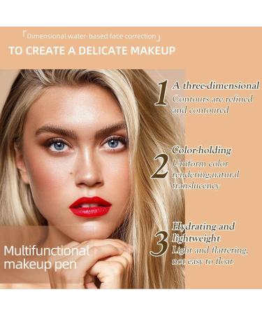 3Pcs Liquid Blusher for Cheeks Highlighter Makeup Stick Liquid Blush 3-in-1 Cheek Liquid Blush Highlighter Beauty Wall Shimmer Liquid Face Highlighter with Soft Cushion Applicator - Buy Online on SooperMarket.com