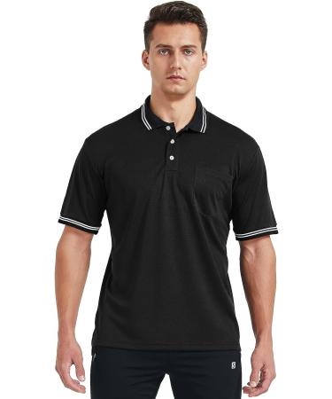 FitsT4 Short Sleeve Polo Umpire Jersey/Referee Uniform - Black, Medium - Buy Online on SooperMarket.com