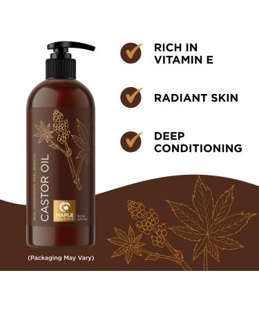 Rosemary and Castor Oil Set for Hair, Skin, and Nails - Natural Essential Oils for Growth and Hydration - Buy Online on SooperMarket.com