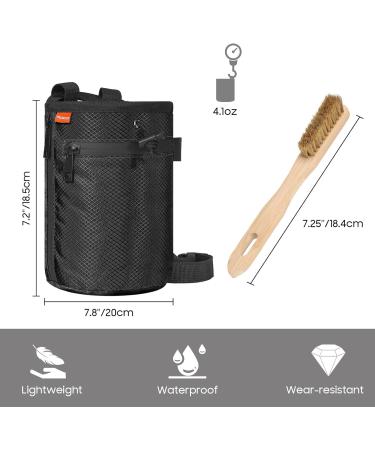 Buy Moko Waterproof Climbing Chalk Bag & Brush | Adjustable Belt 2 Storage Pockets | Ideal for Bouldering & Gymnastics - International Shipping Available - Buy Online on SooperMarket.com