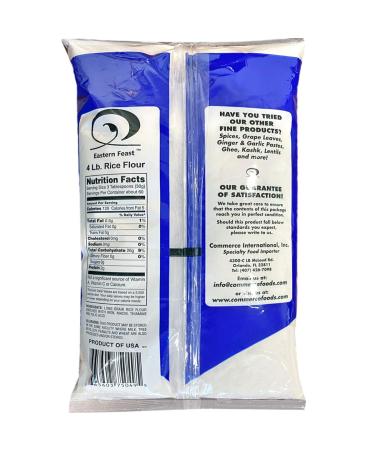 Eastern Feast Rice Flour 4 lbs (1.81 kg) - Gluten Free, Product of USA - Buy Online on SooperMarket.com
