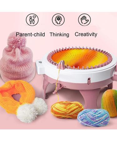48-Needle Knitting Machine with Row Counter for Adults/Kids - DIY Scarf, Hat, Sock - Rotating Double Knits - Smart Weaving Loom - Buy Online on SooperMarket.com