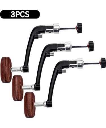 Lixada 3PCS Fishing Reel Power Handle Grip - Non-Slip Foldable Wooden Knob for Spinning Reel - Replacement Grip Parts - Buy Online on SooperMarket.com