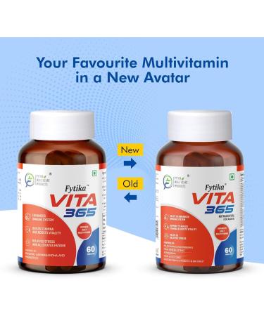 FYYTIIKA HEALTHCARE PRODUCTS Vita 365 Multivitamin With Probiotics Vitamin B12 Zinc Biotin Mineral Ginseng & Ashwagandha Enhances Energy Stamina Immunity Hair and Skin (Pack of 1) Tablet - Buy Online on SooperMarket.com