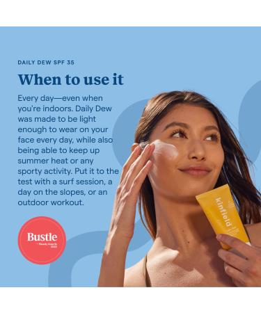 Kinfield Daily Dew SPF 35 Mineral Sunscreen - Water & Sweat Resistant - 2.0 oz - Cruelty-Free & Reef-Safe - Buy Online on SooperMarket.com