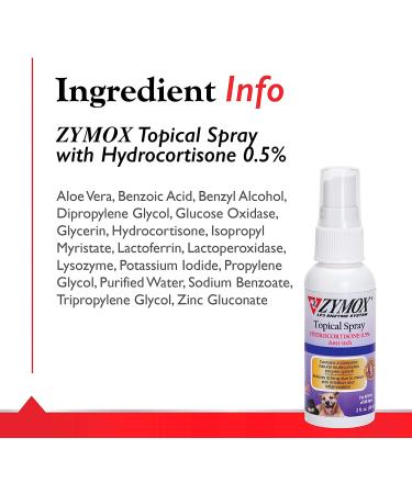 Pet King Brands Zymox Pet Spray with Hydrocortisone 2 oz - Soothing Relief for Pets - Buy Online on SooperMarket.com
