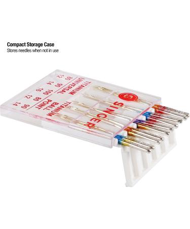 SINGER Universal Regular & Ball Point Titanium Sewing Machine Needles  Sizes 80/12  90/14  100/16 - 10 Count Sizes 80/12  90/14  100/16 10.0 - Buy Online on SooperMarket.com