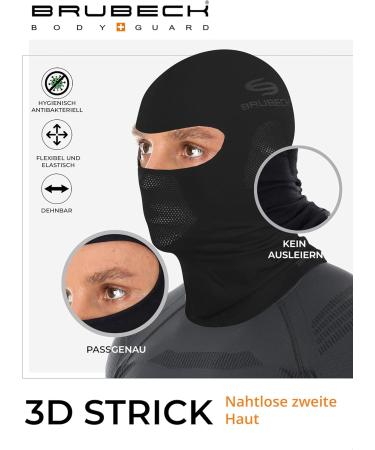 Brubeck Storm Hood for Ladies & Men | Balaclava & Ski Mask | Wind & Motorcycle Face Mask Black S-M - Best for Outdoor Sports - Buy Online on SooperMarket.com