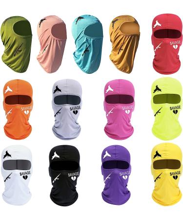 Black Knit Cycling Head Cover Ski Mask Balaclava - Exquisite Embroidery - One Size - Buy Online on SooperMarket.com