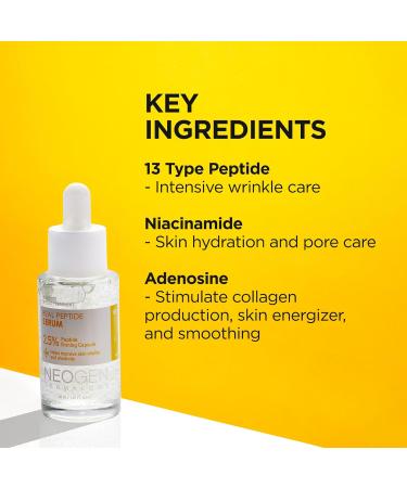 DERMALOGY by NEOGEN 2.5% Peptide Serum - Firming Capsule for Skin Vitality Elasticity & Wrinkle Care | 30ml International Shipping Available - Buy Online on SooperMarket.com