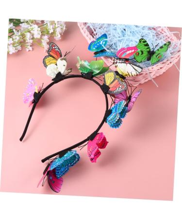 Gogogmee Hair Accessories Bride Headband Wedding Hairband Bride Hair Clip Butterfly Headband Birthday Headband Turbins for Ladies Head Hoop Cosplay Hairpin Hair Bands Creative Headwrap - Buy Online on SooperMarket.com