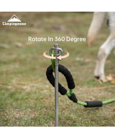 Campingmoon Dog Tie Out Stake 360 Swivel Heavy Duty Strongest Dog Anchor Spike for Tie-Out Cable Chain in Yard or Camping - Buy Online on SooperMarket.com