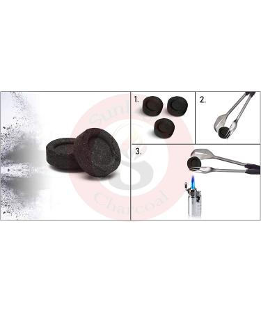 Charcoal Tablets for Incense - Quick Light Coal Disks 40mm Rolls - Slow Burn Briquettes - Instant Lighting (100 Pack) - Buy Online on SooperMarket.com