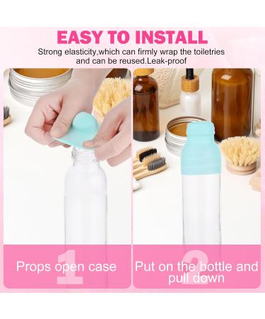 10Pcs Elastic Sleeves for Leak Proofing Silicone Toiletry Bottle Covers Reusable Travel Container Sleeves for Body Wash Shampoo Container in Travel Bag(Multi-Color) - Buy Online on SooperMarket.com