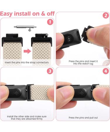 Enkic Elastic Nylon Watch Band 5-Pack for Fitbit Inspire 2/Inspire/Inspire HR - Black/Beige/Burgundy/Indigo/Gray - Buy Online on SooperMarket.com