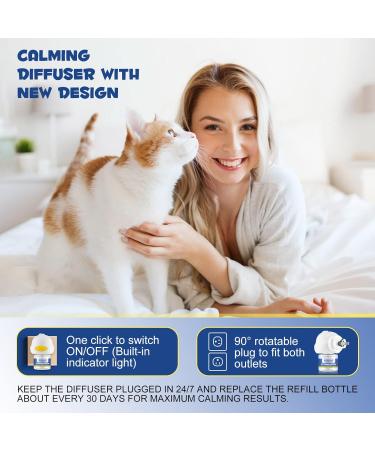 Cjztp Cat Calming Diffuser Enhanced Cat Pheromones Diffuser Starter Kit for 30 Days Supply Cat Anxiety Stress Relief to Reduce Fighting Scratching 48ml - Buy Online on SooperMarket.com
