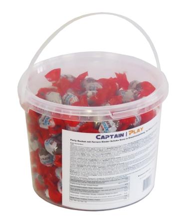 Delicious Party Bucket with Ferrero Kinder Chocolate Bons - 1.1 kg | Individually Packed Treats for Celebrations - Buy Online on SooperMarket.com