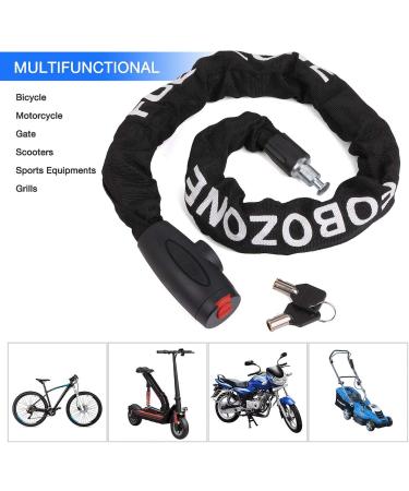 FOBOZONE Solid Manganese Steel Motorcycle/Scooter/Bike Chain Lock - High Security - Buy Online on SooperMarket.com